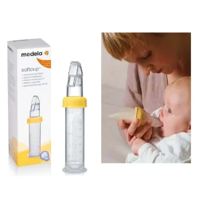 medela softcup كوب سوفت كاب مثالي للأطفال الصغار الذين يعانون من صعوبات في الرضاعة لفترات قصيرة.