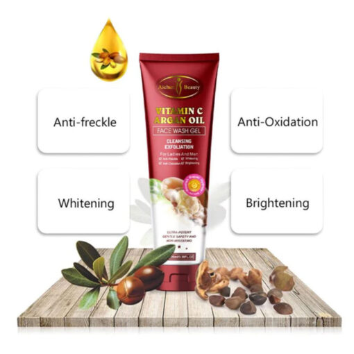 aichun beaut vitamin c argan oil cleansing exfoliating face wash gel 2