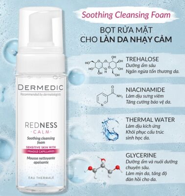 DERMEDIC REDNESS CALM ديرميديك غسول الوجه مضاد للاحمرار