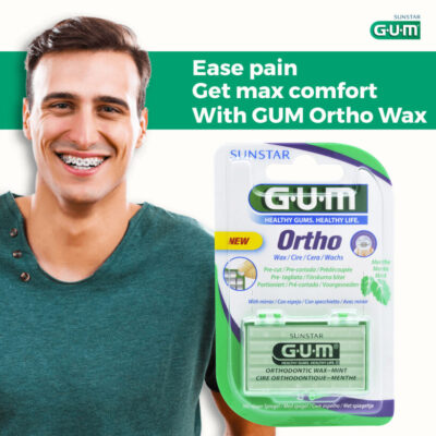 شمع التقويم جام للعناية بالاسنان نعناع GUM ORTHO WAX