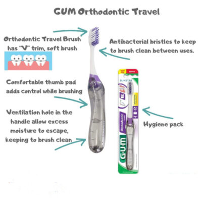 فرش تقويم الاسنان من جام GUM ORTHO TRAVEL BRUSH 125